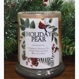 Holiday Hand Poured Soy Jar Candle - Holiday Pear