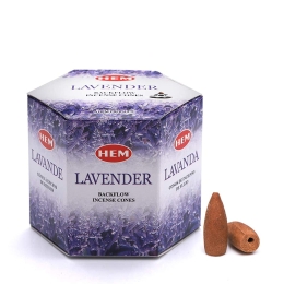 HEM 40ct Backflow Incense Cones - Lavender