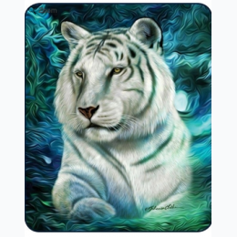 "White Tiger" Officially Licensed Regal Comfort® Faux Fur™ Queen Size Blanket