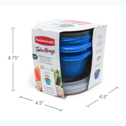 2-PACK 2 CUP TAKEALONGS™ FOOD STORAGE CONTAINERS - Colors Vary
