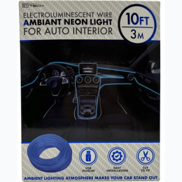 Simply Tech 10 Foot Electroluminescent Wire Interior Car LED Strip - 3 Color Options