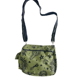 Canvas Sun & Moon Crossbody Bag w/ Adjustable Strap - 2 Color Options