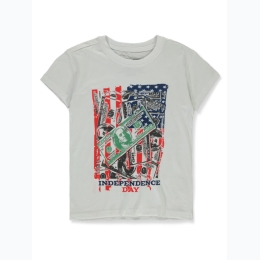 Boys Money Independence Day T-Shirt in White