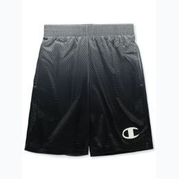 Boy's CHAMPION Mesh Ombre Athletic Shorts in Black