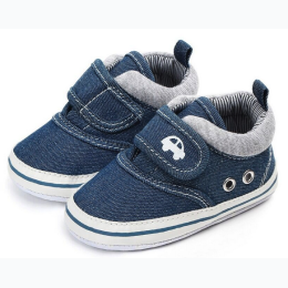 Baby Boy Car Graphic Prewalker Shoes in Blue