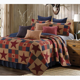 Virah Bella® Collection - Quilt Set Mountain Cabin Red - Twin Size
