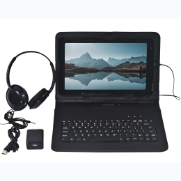 Craig Quad Core 10.1 in. Tablet with Keyboard Case & Headphones - in Black