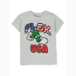 Boy's Graphic Flex USA Money T-Shirt in White
