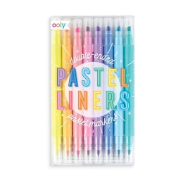 Pastel Liner Double Ended Markers - 8pk