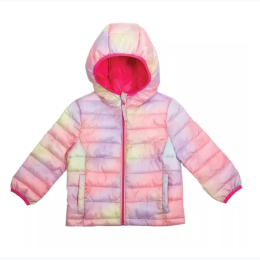 Infant & Toddler Girl Packable Puffer Jacket w/ Hood - Unicorn Pink