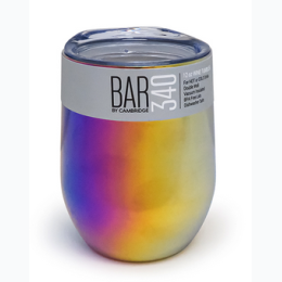 Rainbow Iridescent Exterior 12oz Wine Tumbler