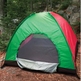 4 Person Camping Tent with Stakes - Colors May Vary
