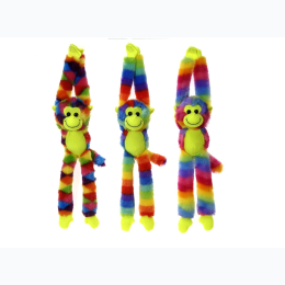 Rainbow 16" Monkey Plush - Colors Will Vary