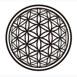 Flower of Life Silhouette Vinyl Wall Decal - 22"D