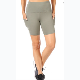 Women's Tummy Control Biker Shorts in Grey
