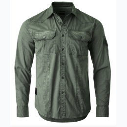 Men's Washed Stretch Button Shirt - 2 Color Options