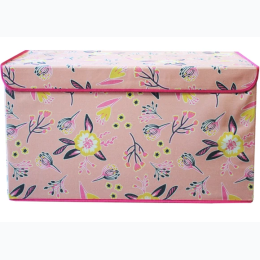 Extra Large Floral Pattern Collapsible Storage Box 14.5" x 28" x 15.75"