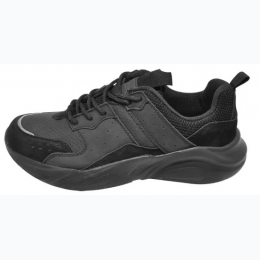 Boy's Lace Up Athletic In Black