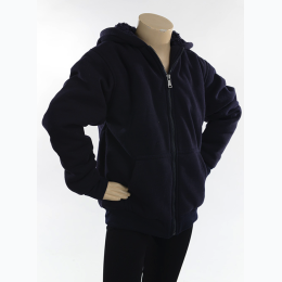 Boy's Poly Fleece Lined Zip Up Hoodie - 2 Color Options