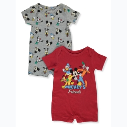 Infant Boy DISNEY Mickey's Friends 2-Pack Rompers