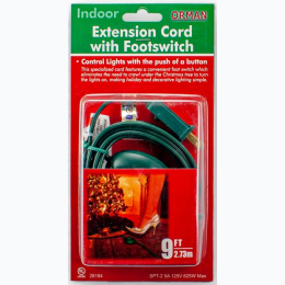 3 Outlet UL Extension Cord With Footswitch