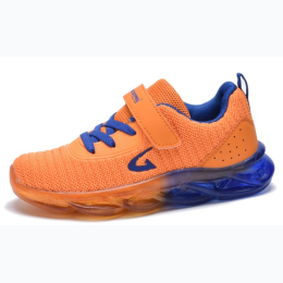 Kid's Velcro Enclosure Sneaker In Orange