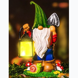 Solar Resin Hanging Lantern Gnome Garden Statue