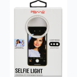 Primo Rechargeable LED Selfie Light in Silver