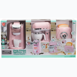 Itsy Tots Classy Kitchen Battery Operated Appliance Trio Pink-Coffee Machine, My Mixer, My Toaster