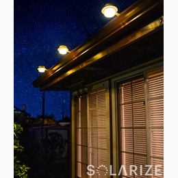Solarize Waterproof Outdoor LED Solar Gutter Lights - Set of 4 Lights