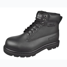 Men's Insulated Leather Work Boot in Black