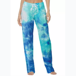 Women's Hello Mello Lounge Pants - Aqua Tie-Dye