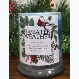 Holiday Hand Poured Soy Jar Candle - Sweater Weather