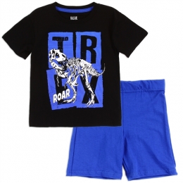 Toddler Boy's 2pc "T-Rex Roar" Short Set
