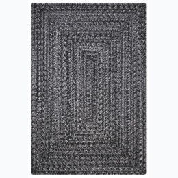 HomeSpice Decor -Ultra-Durable Braided Rectangular Rugs Collection - Indoor/Outdoor 20" X 30" - Black