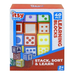 Itsy Tots 40pc Wooden Learning Blocks