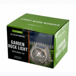 Solar Powered LED Garden Rock Light