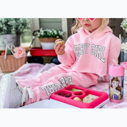 Baby Girls 2pcs Clothes Sets Letter Hoodie And Pants Set in Pink