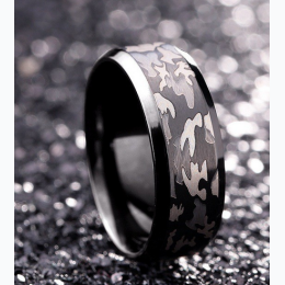 Men's Camouflage Titanium Steel Ring