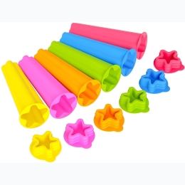 Joyoldelf 6pk Colorful Silicone Ice Popsicle Molds - Star Shaped