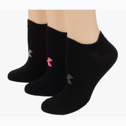 Women's Under Armour No Show Socks - 3 Pack - Logo Colors Will Vary