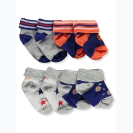 4- Pack Baby Element Sport Theme Bootie Socks - 0-12 Months