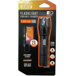 Pocket Juice 5000 MahRechargeable Flashlight Power Bank