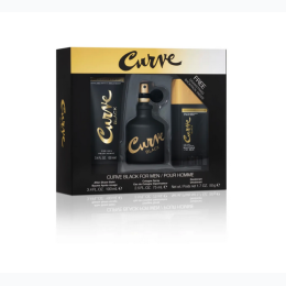 Curve Black 3pc Cologne Set for Men w/ Free Backpack