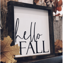 "Hello Fall" Wood Sign