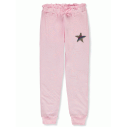 Toddler Girl's Sequin Symbol Fleece Joggers - 2 Color & Styles Options