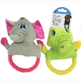 Plush Pet Pull Toy with Pull Ring