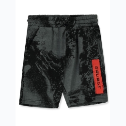 Boys' Seven Souls Marbled Savage Shorts in Black