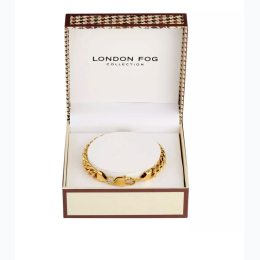 Men's London Fog Stainless Steel Curb Link Bracelet - Gold